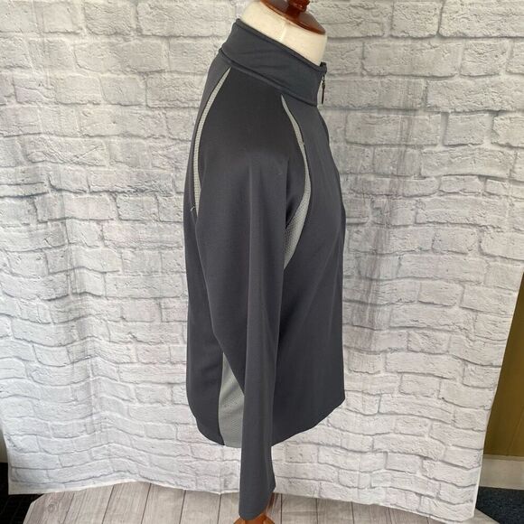 Alo cool fit men XL Longsleeve 1/4 zip mock turtleneck grey & blue - Picture 7 of 12